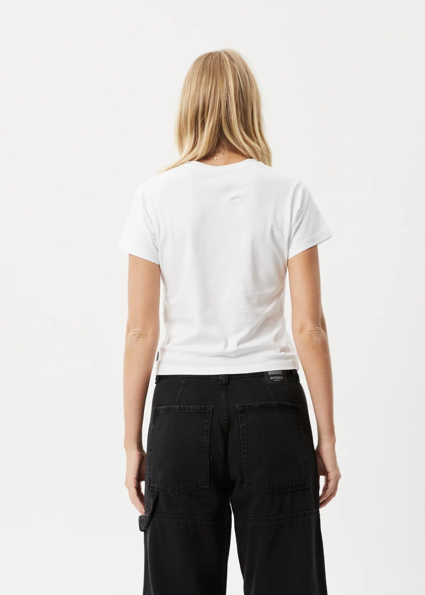 AFENDS Womens Sweet West - Baby Tee - White