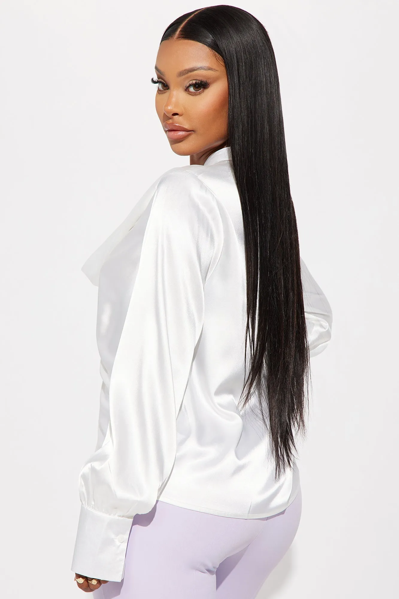 BlackTree Way Satin Blouse Top