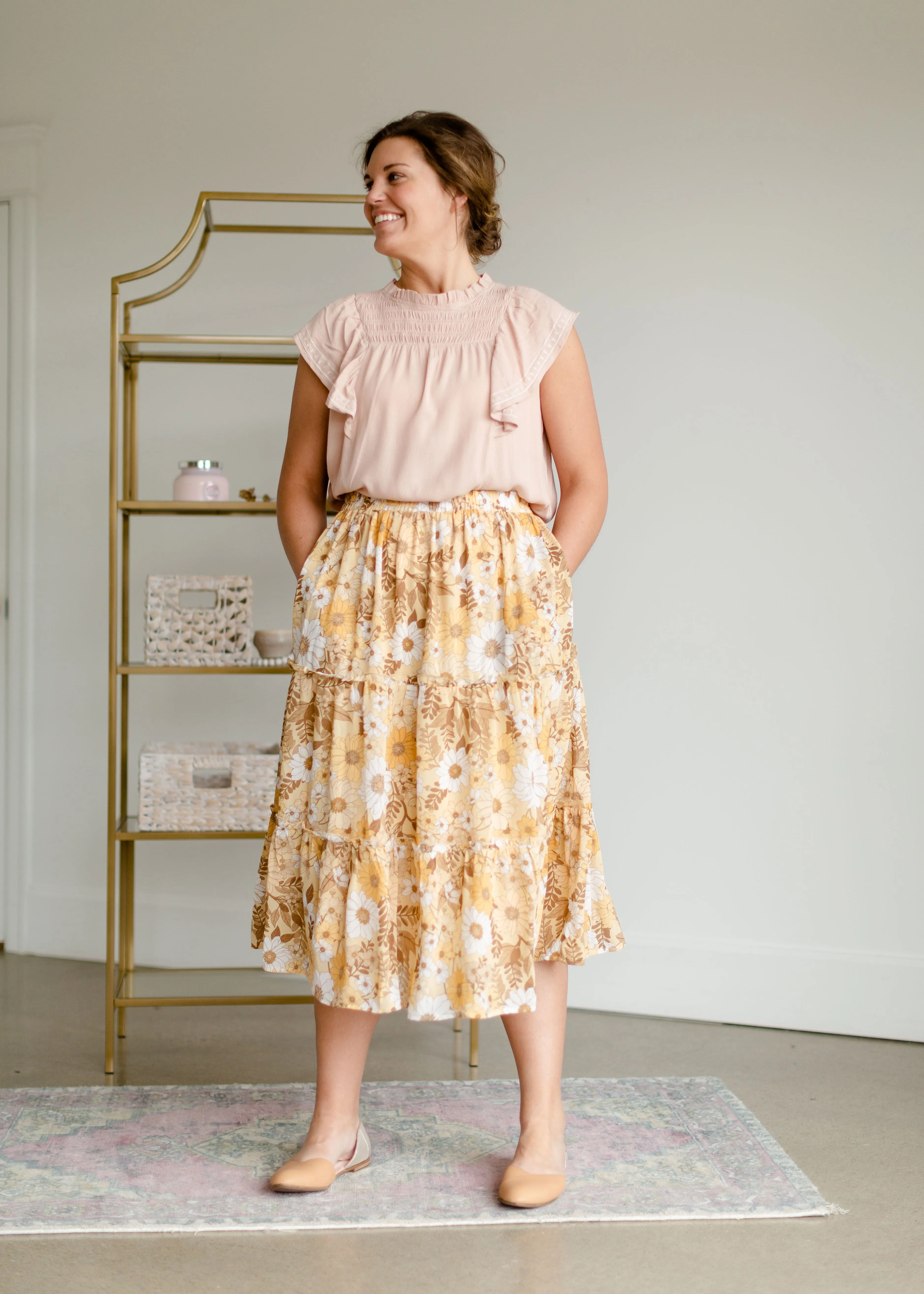 Blush Blouse with Smocking Detail - FINAL SALE