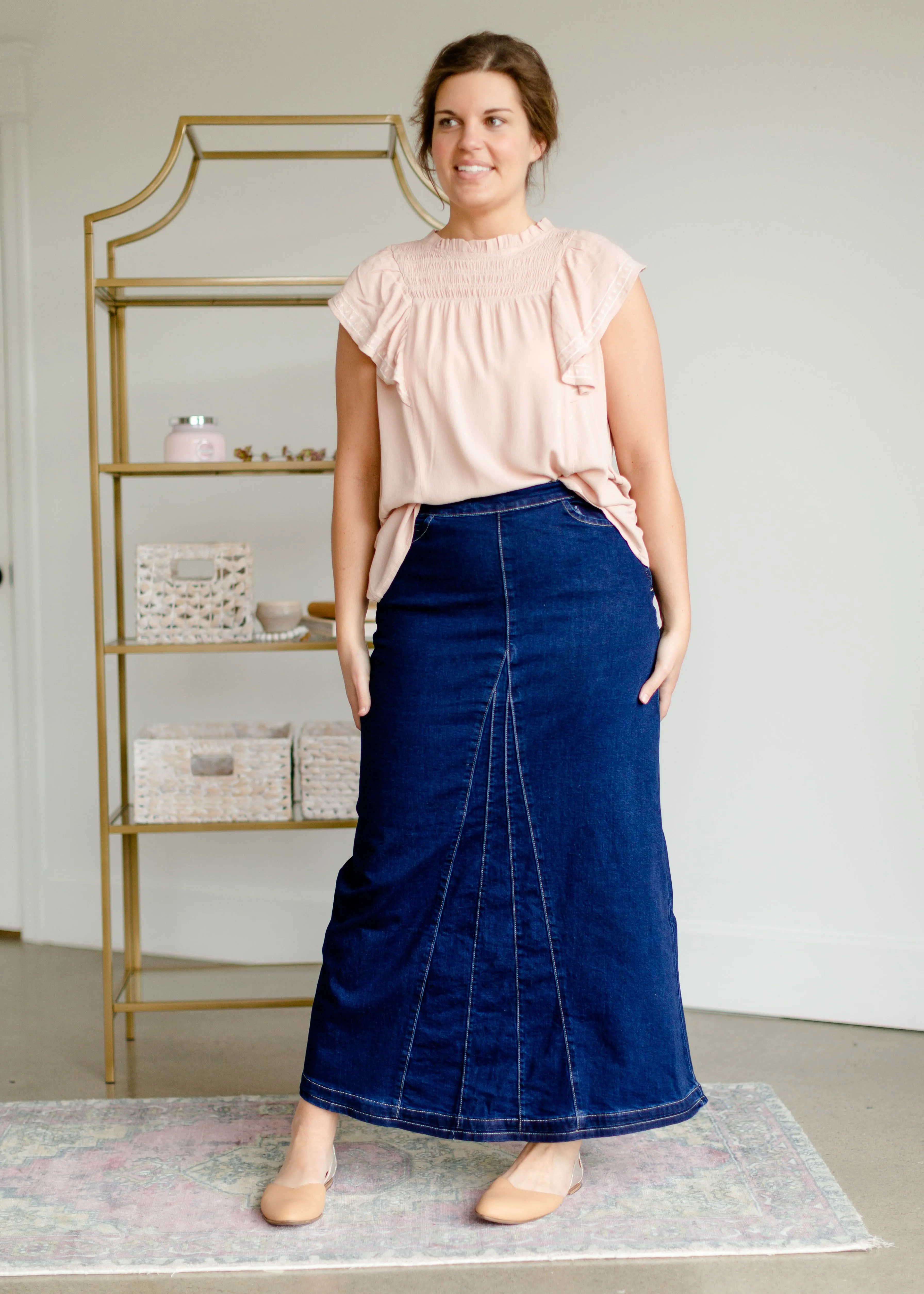 Blush Blouse with Smocking Detail - FINAL SALE