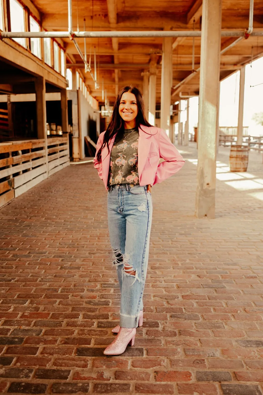 Chloe Straight Leg Distressed Denim *