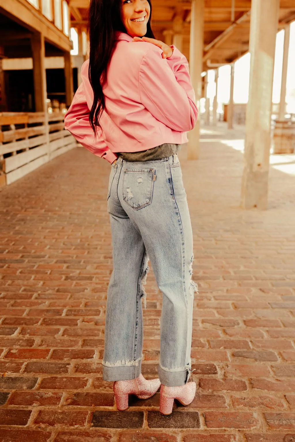 Chloe Straight Leg Distressed Denim *