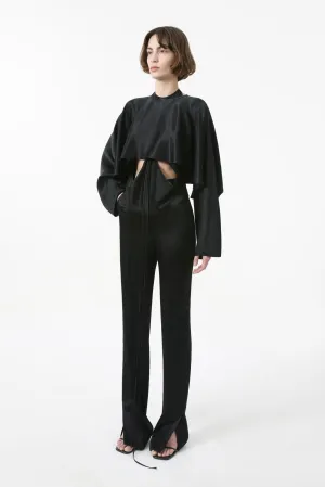 Draped Inside Cut-Outs Blouse