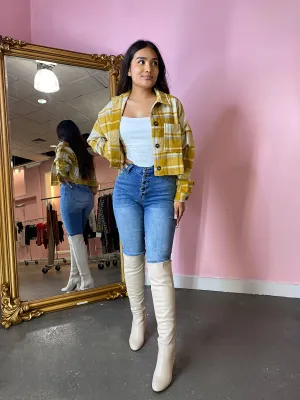 Forever in plaid jacket