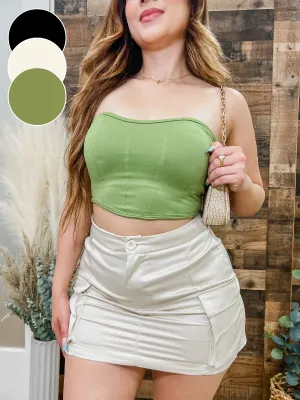 Genesis Satin Cargo Mini Skirt