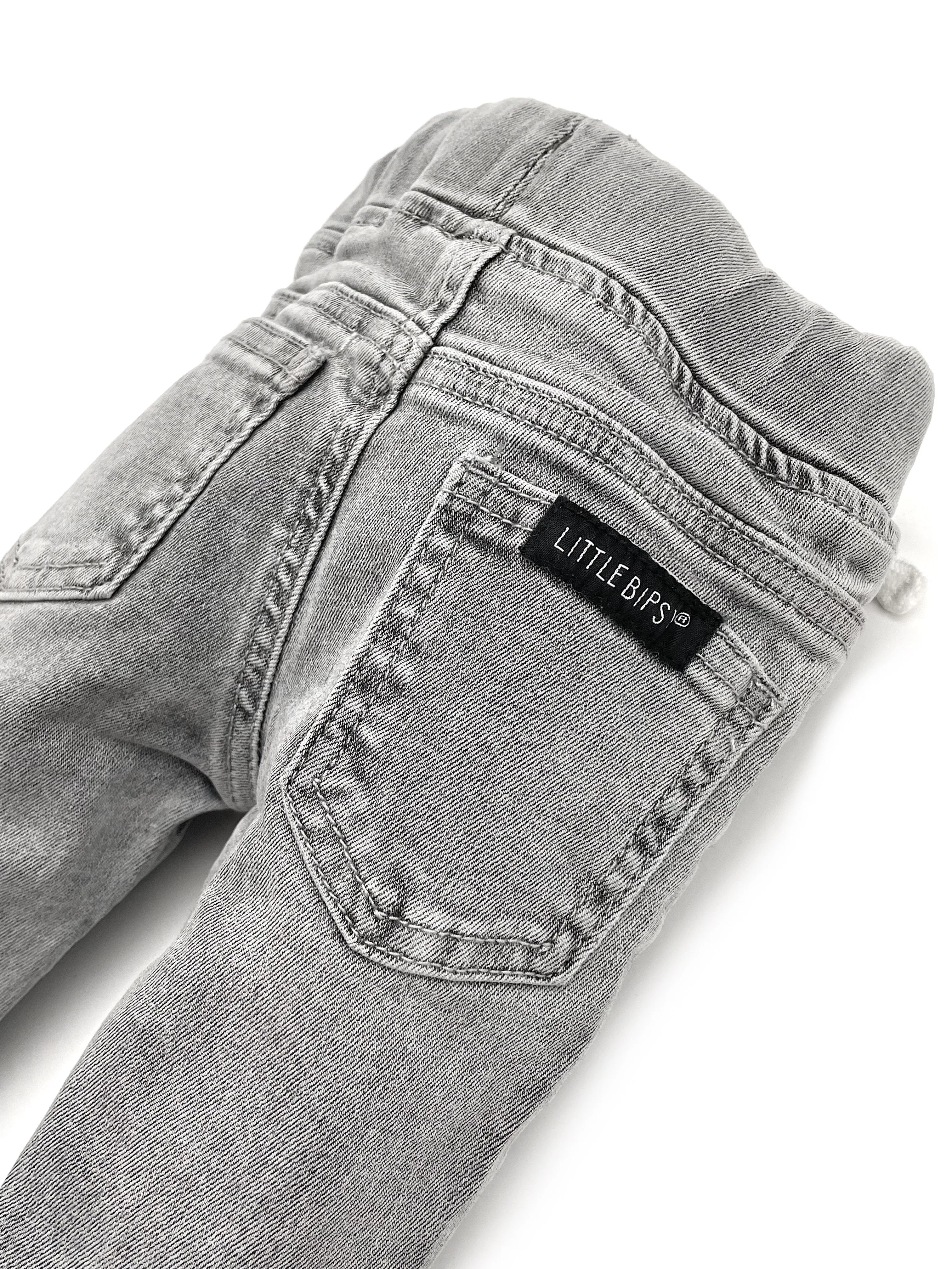 Grey wash denim jeans