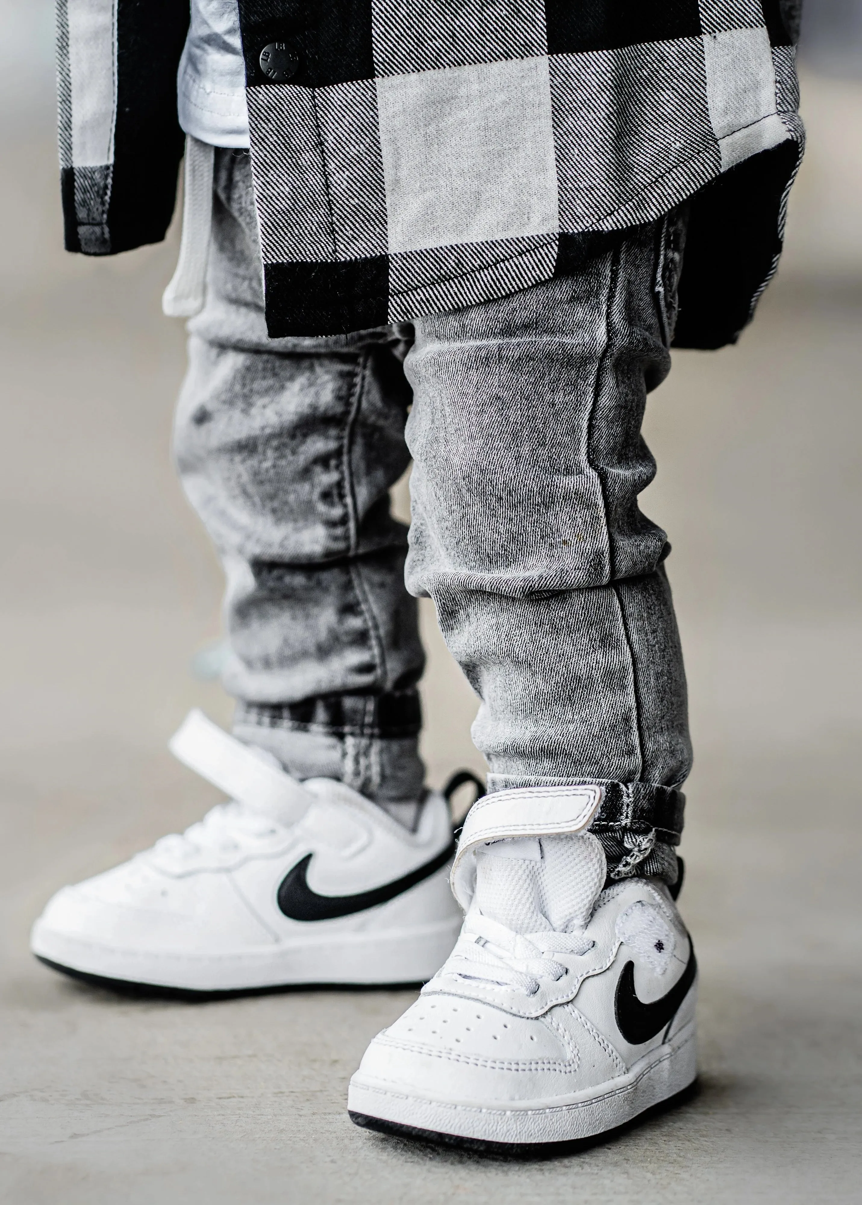 Grey wash denim jeans