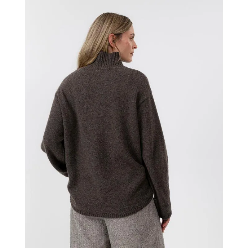 Holebrook Veronika Ladies Turtleneck Jumper - Dark Taupe