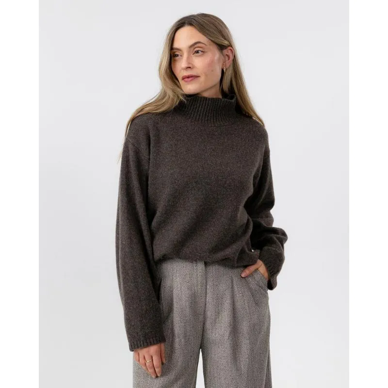 Holebrook Veronika Ladies Turtleneck Jumper - Dark Taupe