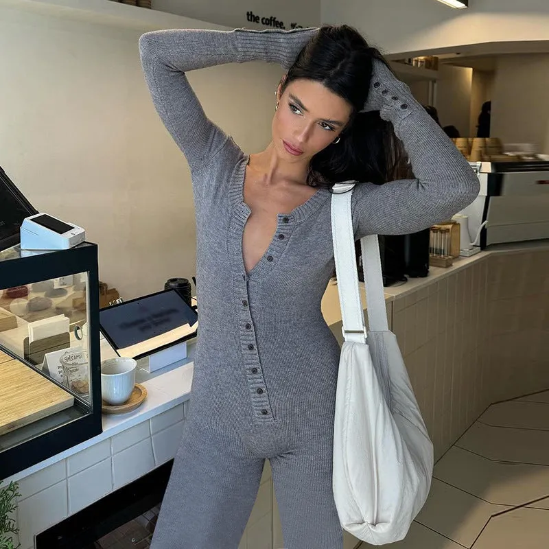 Ivyshape | Chic Slim Knit Romper Jumpsuit for Women