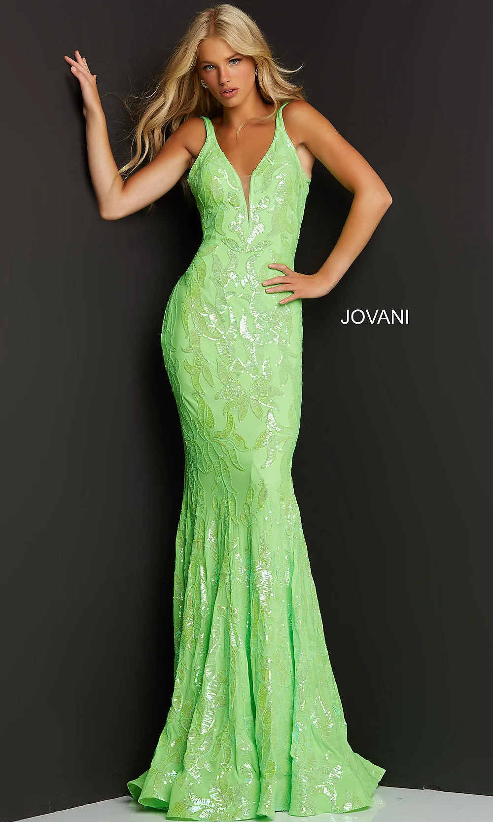 Jovani Long Sexy Sequin Mermaid Formal Prom Dress
