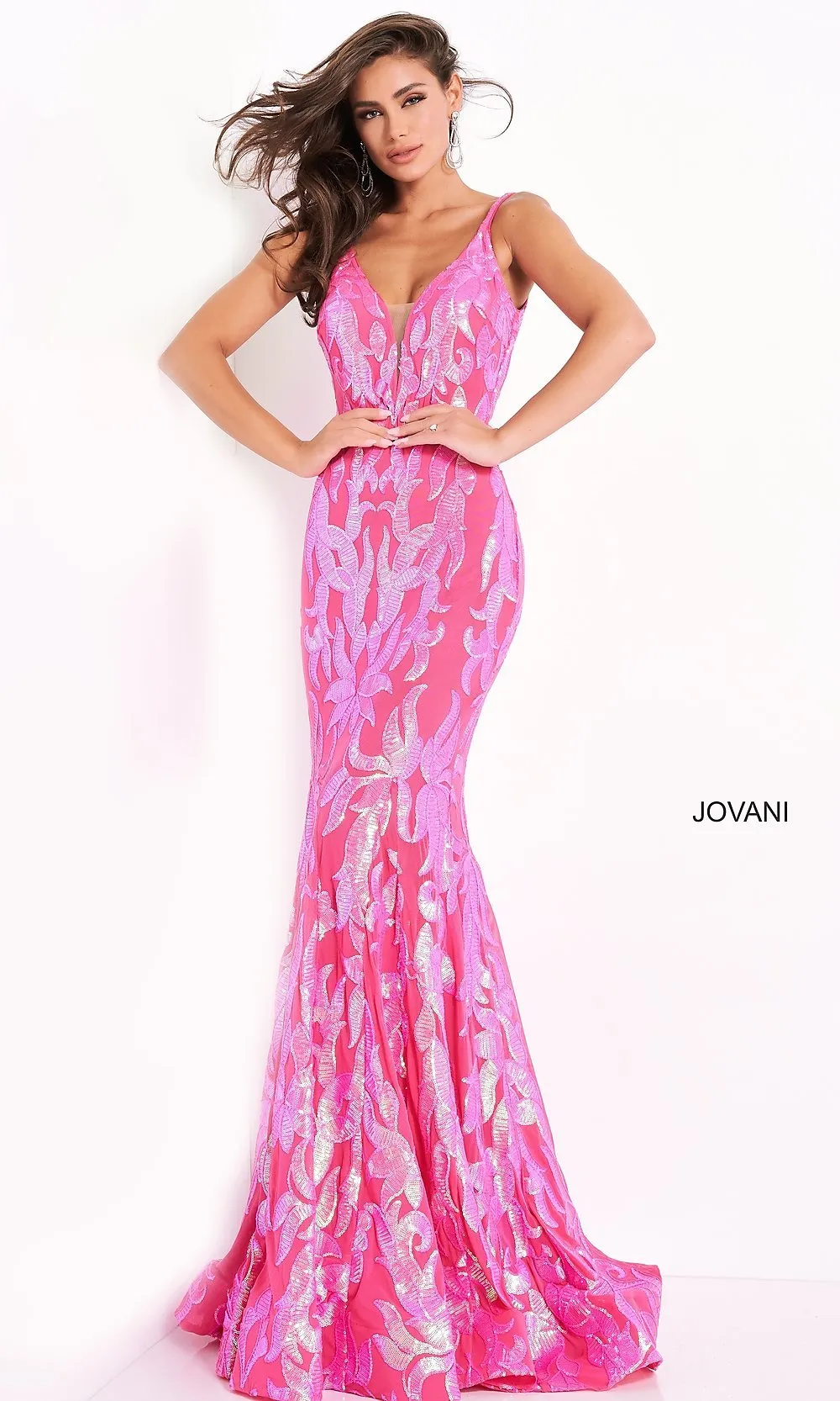 Jovani Long Sexy Sequin Mermaid Formal Prom Dress