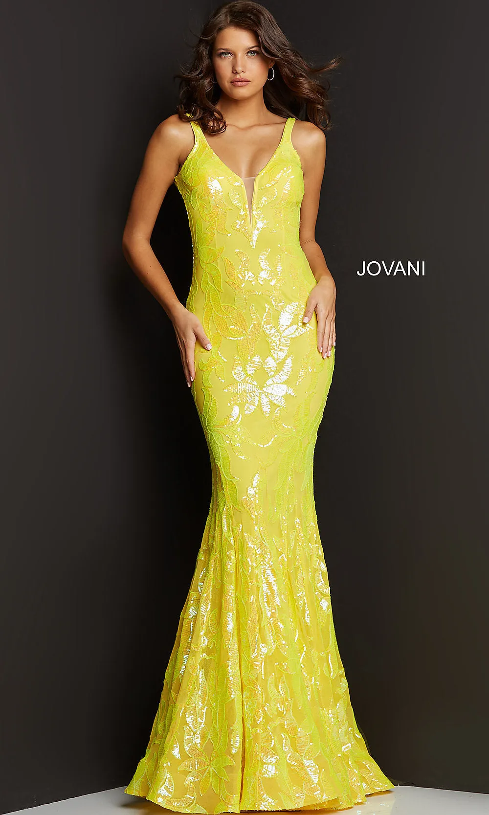 Jovani Long Sexy Sequin Mermaid Formal Prom Dress