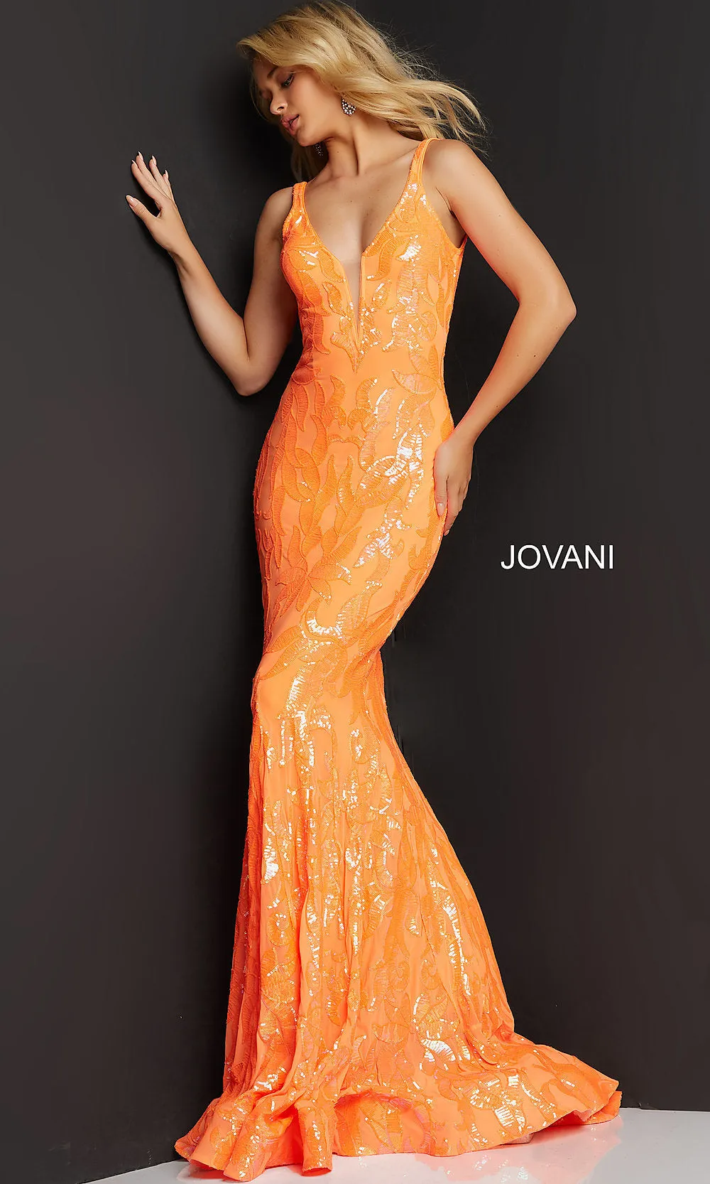 Jovani Long Sexy Sequin Mermaid Formal Prom Dress