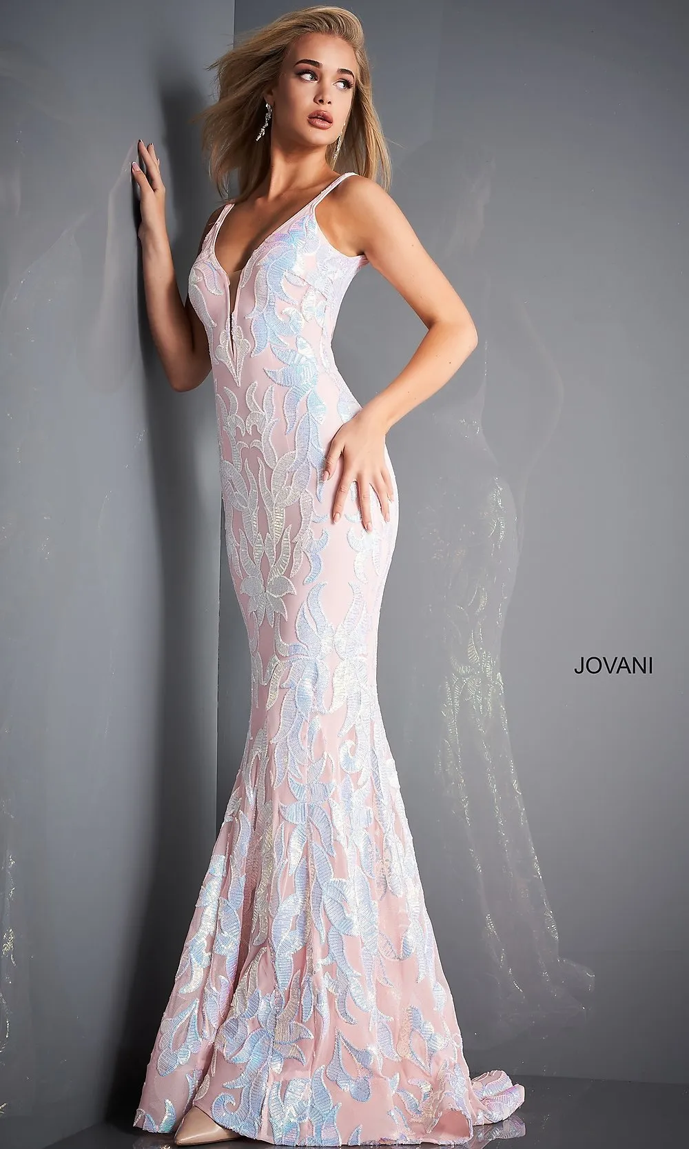 Jovani Long Sexy Sequin Mermaid Formal Prom Dress