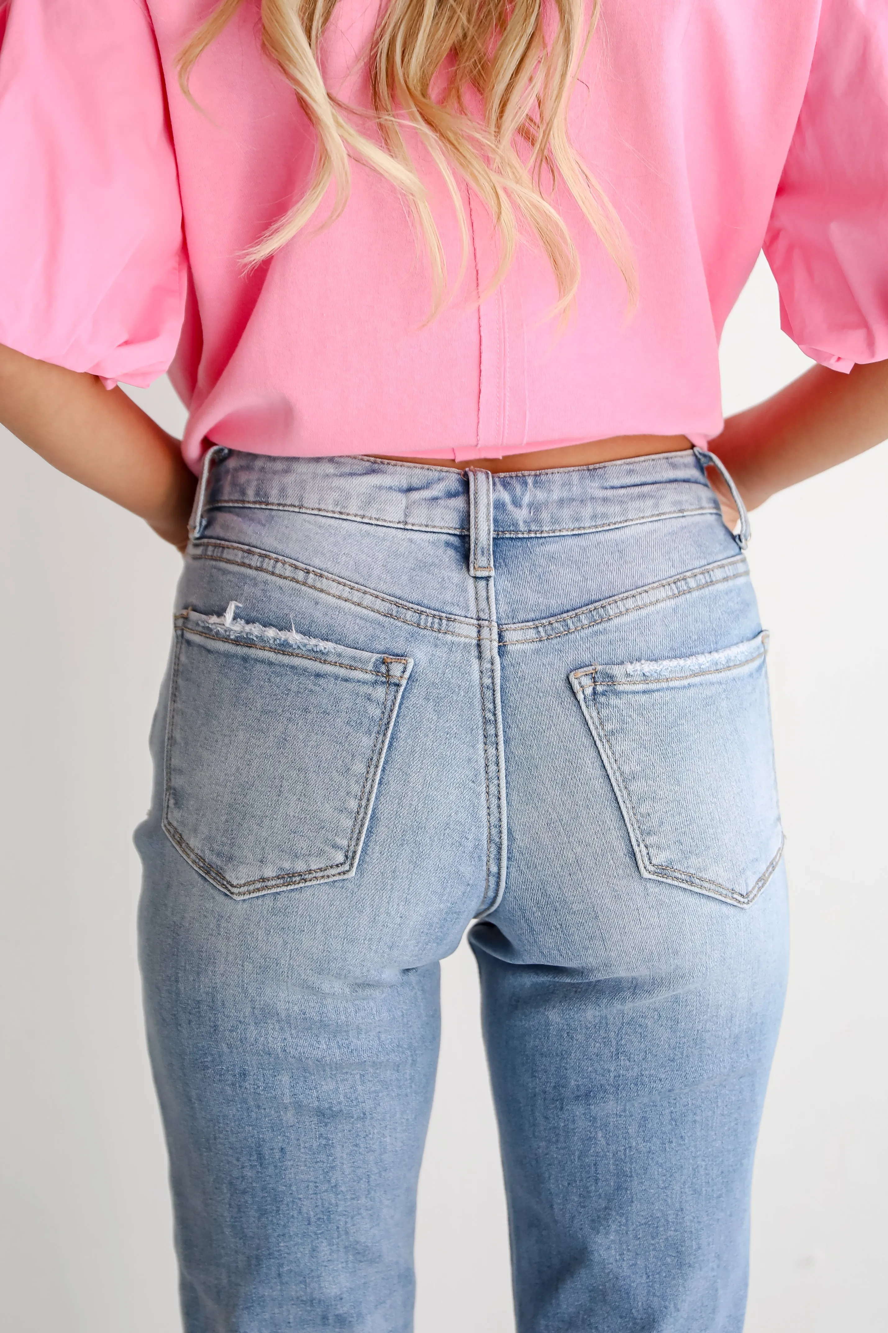 Layla Light Wash High-Rise Straight Leg Jeans