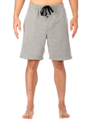 Men's Fleece Lined Lounge/Sleep Shorts - Heather Grey