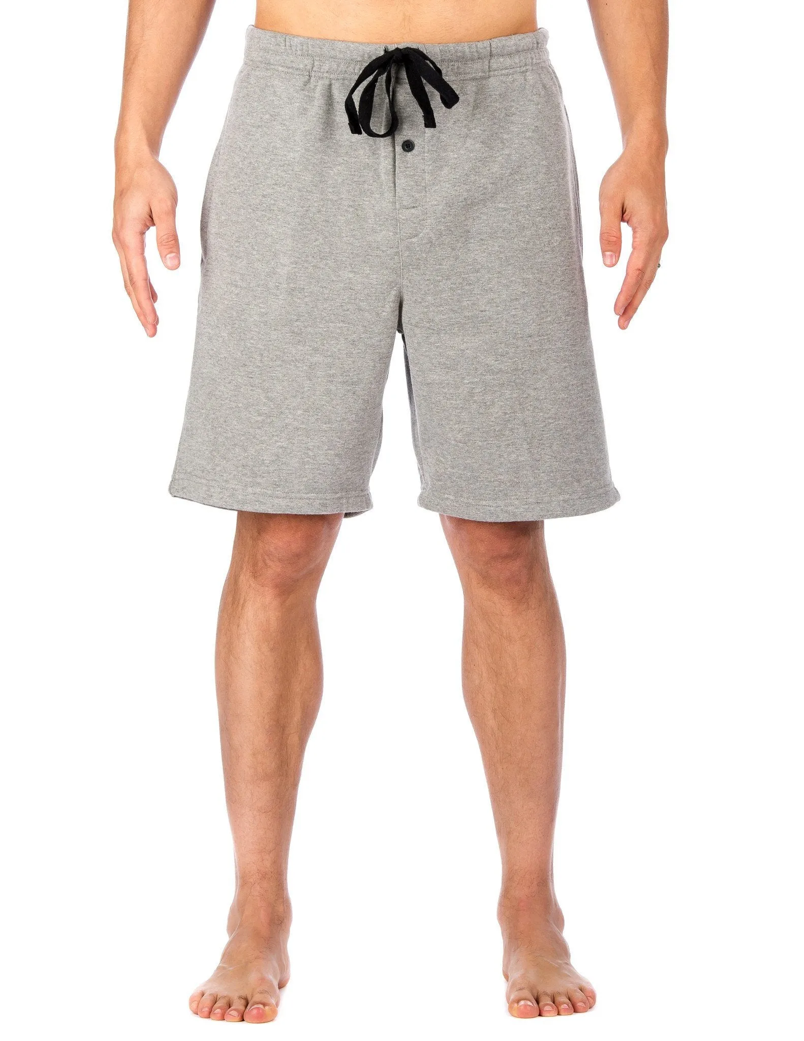 Men's Fleece Lined Lounge/Sleep Shorts - Heather Grey