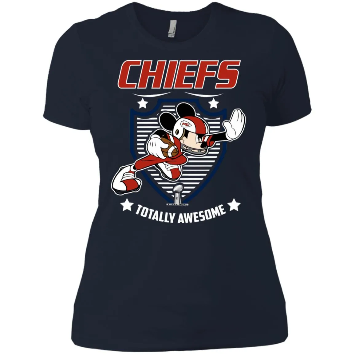 Nfl – Kansas City Chiefs Totally Awesome Mickey Mouse Super Bowl 2019 Football Women Cotton T-Shirt