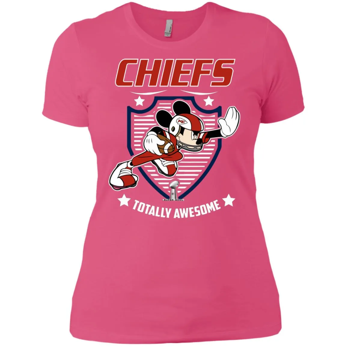 Nfl – Kansas City Chiefs Totally Awesome Mickey Mouse Super Bowl 2019 Football Women Cotton T-Shirt