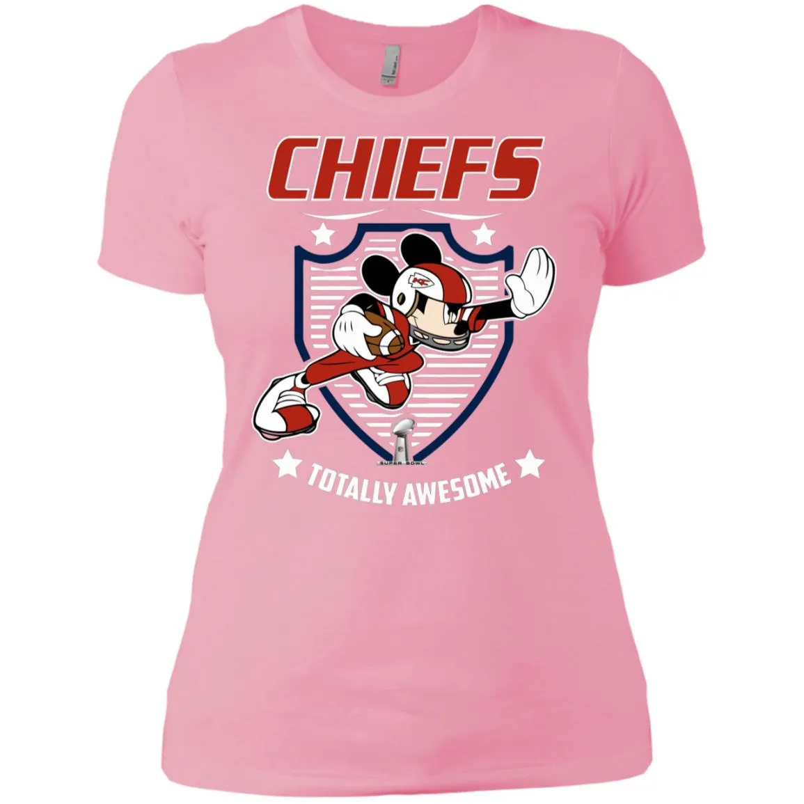 Nfl – Kansas City Chiefs Totally Awesome Mickey Mouse Super Bowl 2019 Football Women Cotton T-Shirt