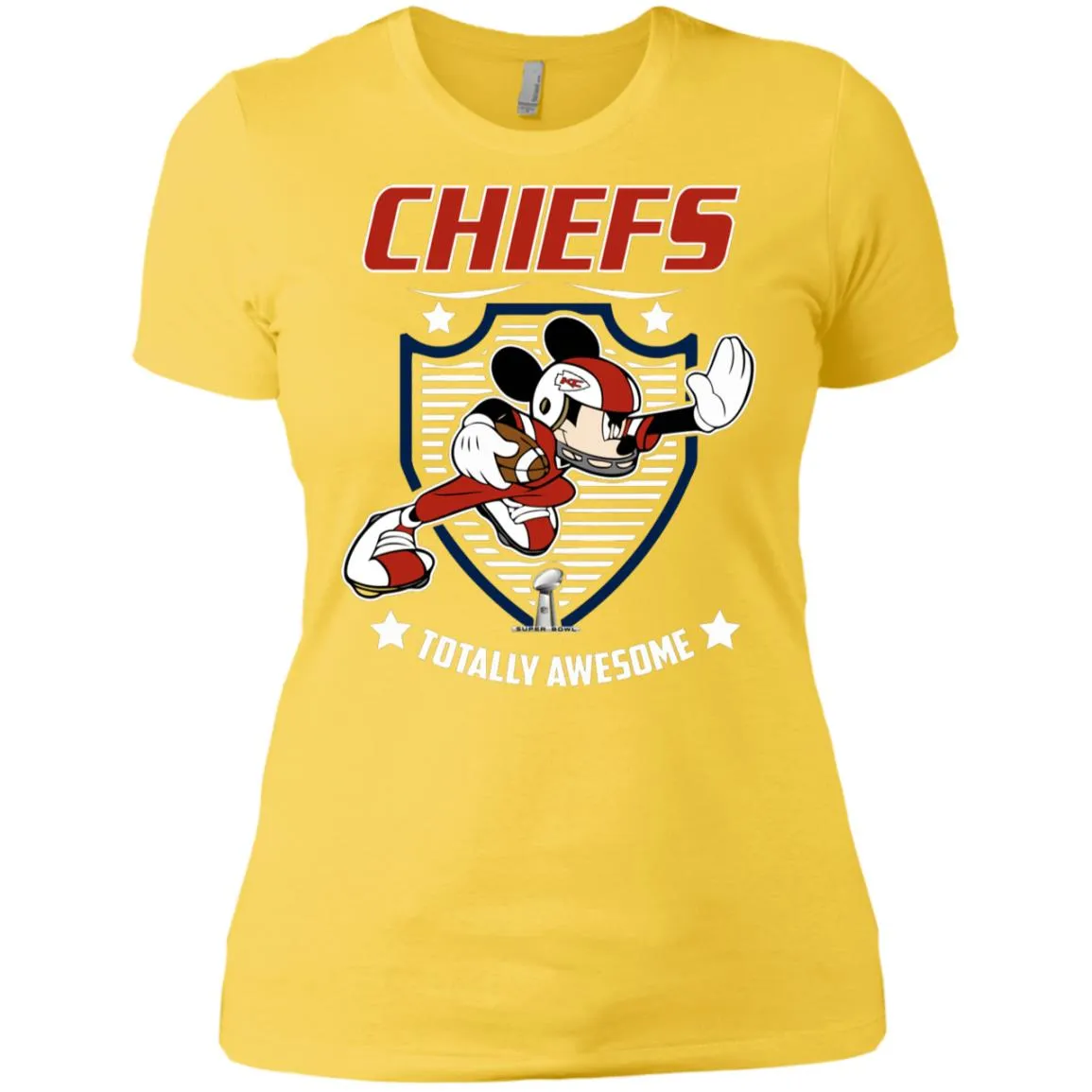 Nfl – Kansas City Chiefs Totally Awesome Mickey Mouse Super Bowl 2019 Football Women Cotton T-Shirt