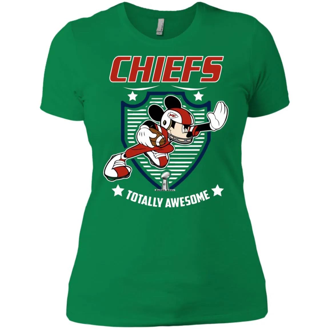 Nfl – Kansas City Chiefs Totally Awesome Mickey Mouse Super Bowl 2019 Football Women Cotton T-Shirt