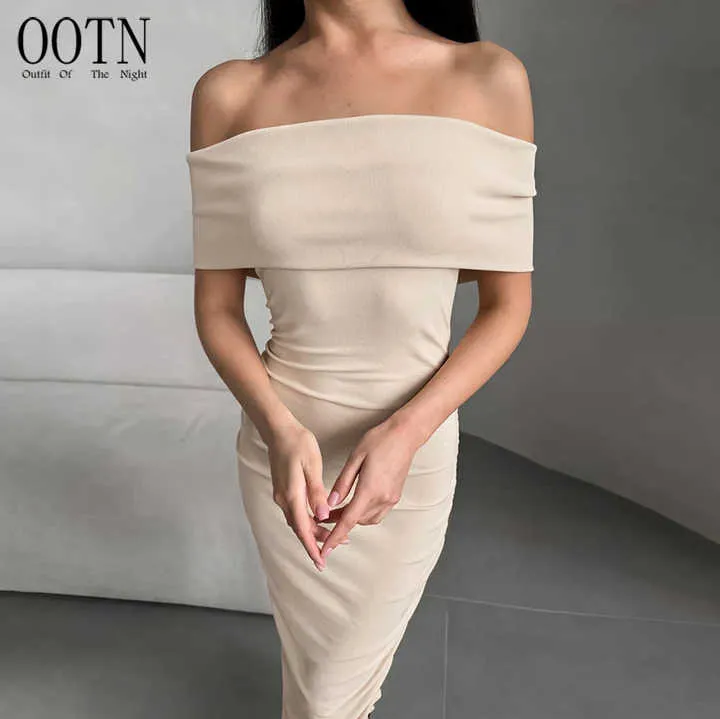 OOTN Women's Elegant Slim Dresses- النسائية الأنيقة النحيفة