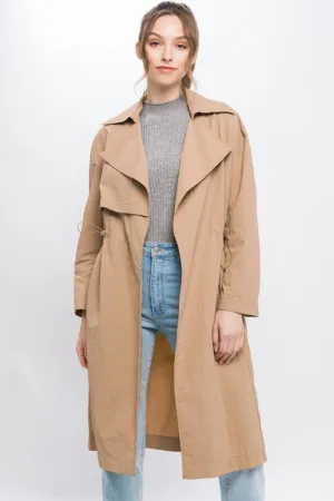 "New York Minute" Beige Light Weight Trench Coat