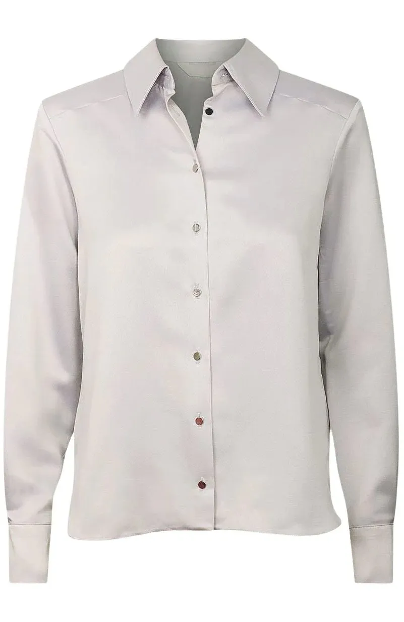 Satin Long Sleeve Blouse