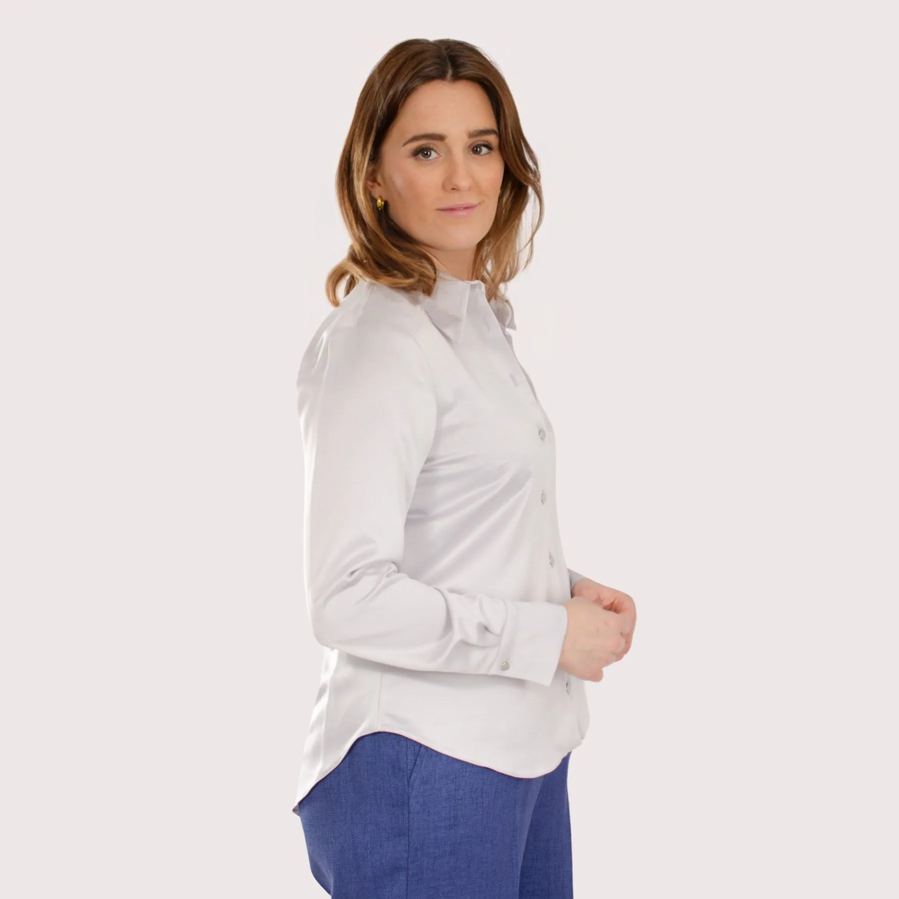 Satin Long Sleeve Blouse