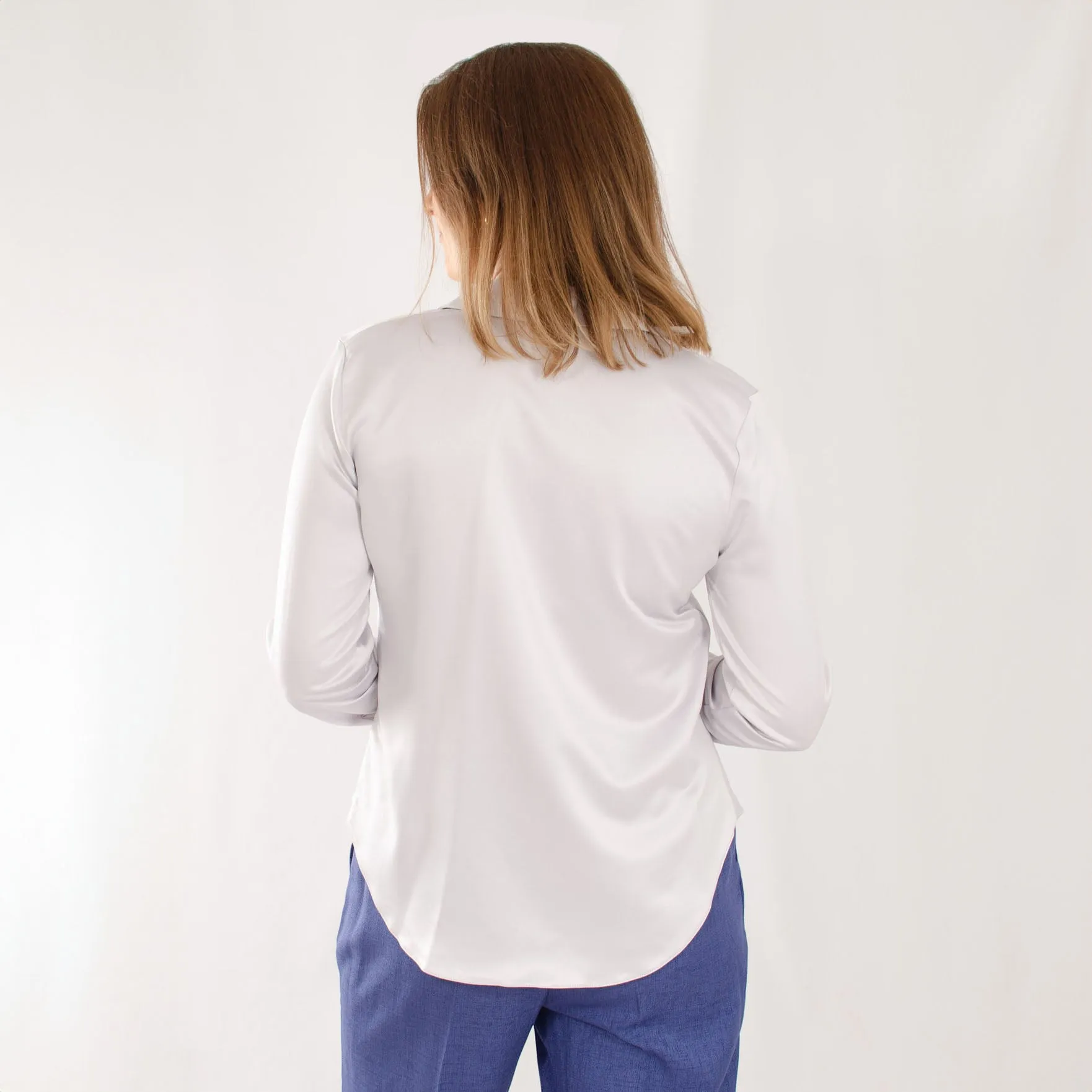 Satin Long Sleeve Blouse
