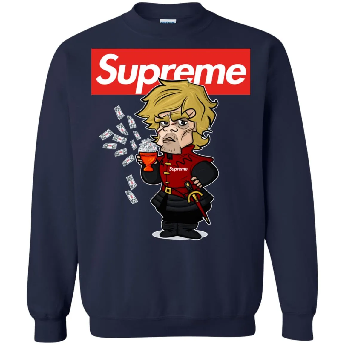 Supreme Tyrion Game Of Thrones T-shirt Crewneck Pullover Sweatshirt