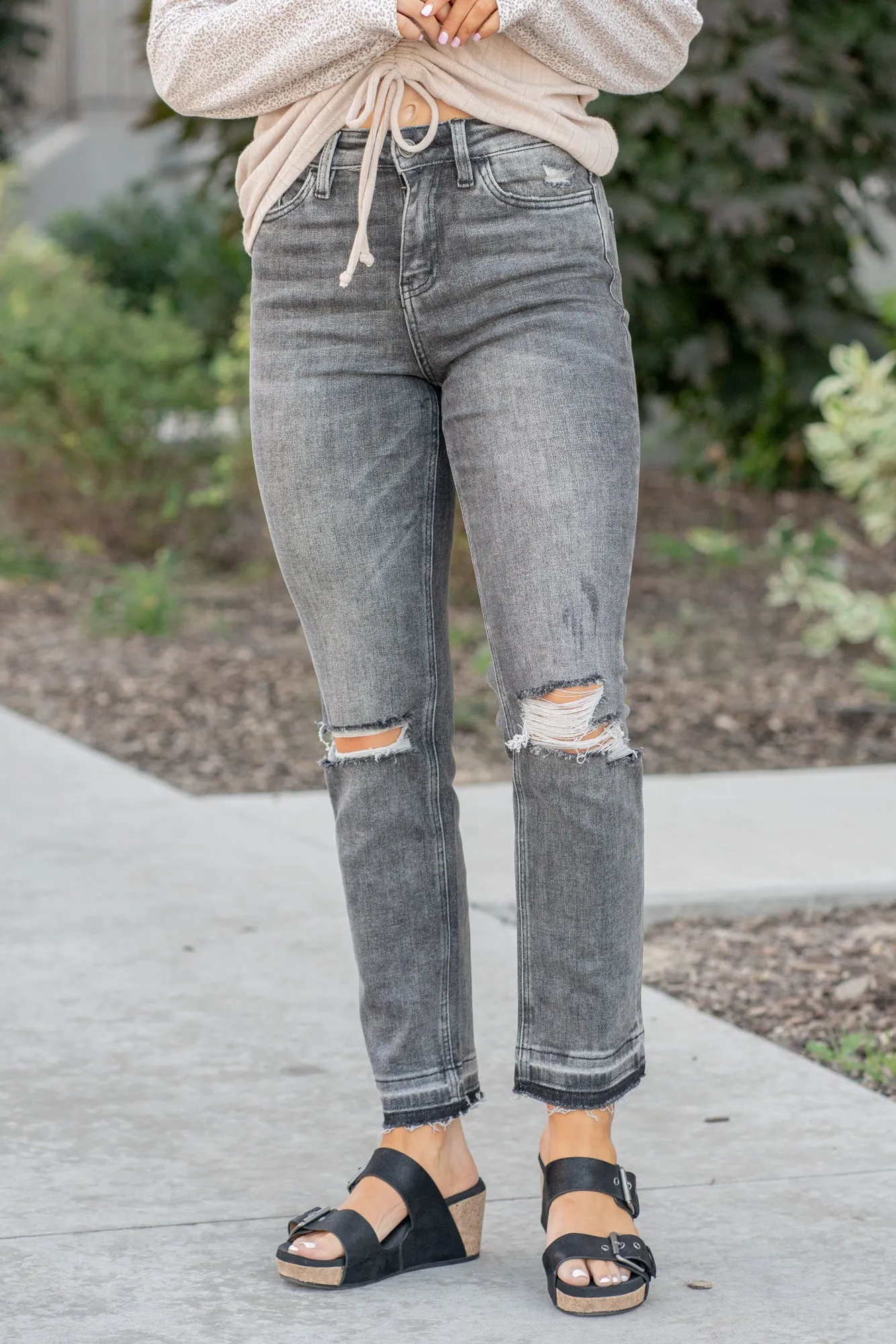 Thrills High Rise Released Hem Straight